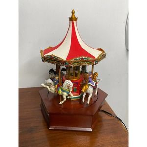 Mr. Christmas Gold Label Millennium Holiday Merry Go Round Musical Carousel